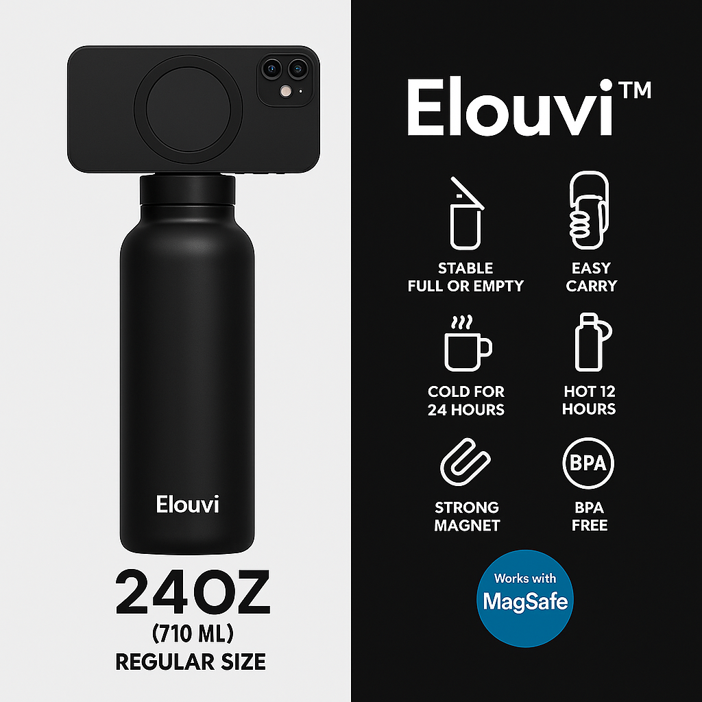 Elouvi™ Premium Magnetic Water Bottle